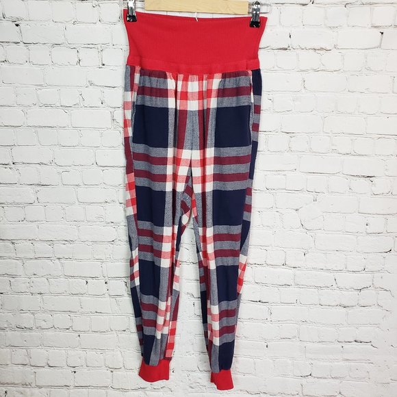 aerie Other - Aerie Red & Blue Plaid Pajama Joggers